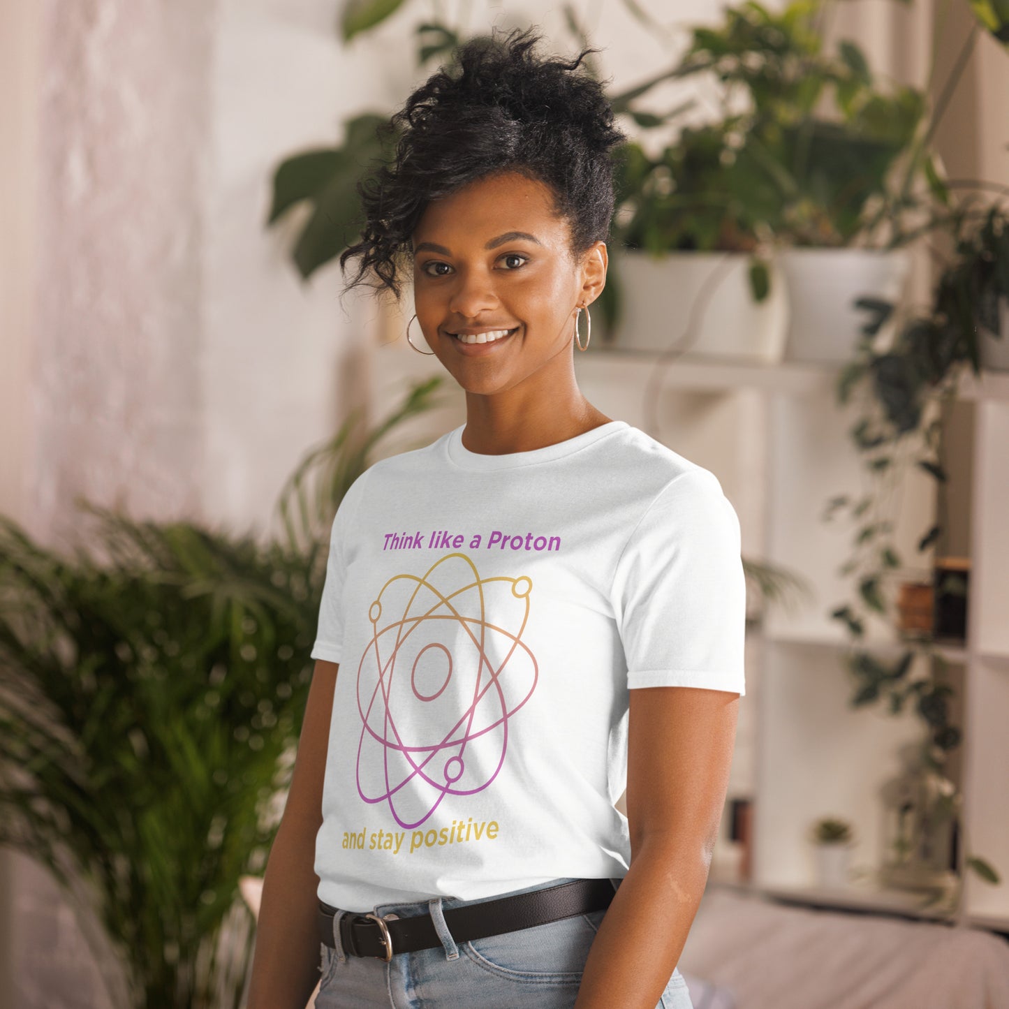 Think like a proton Unisex T-Shirt